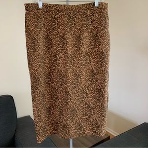 Bettie Page Vintage Animal Print Pencil Skirt